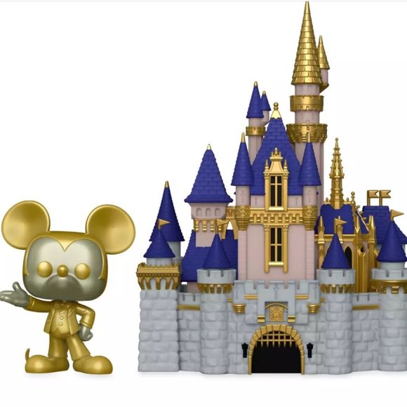 NWT! Walt Disney World 50 Castle and Mickey Mouse Funko Pop! Town Vinyl Set - Picture 2 of 3
